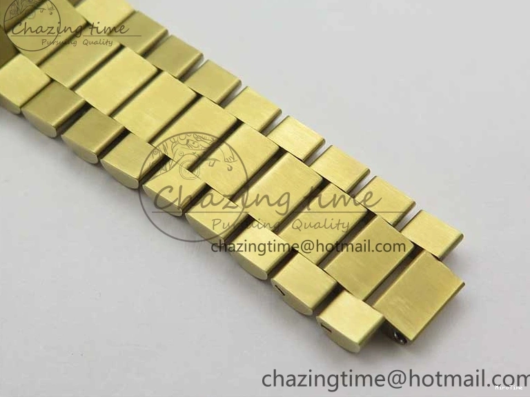 MiroTime 0220 Day-Date 40mm 228239 BP New Dial Version 904 YG Silver Roman Markers Dial on SS President Bracelet A Popular 2806